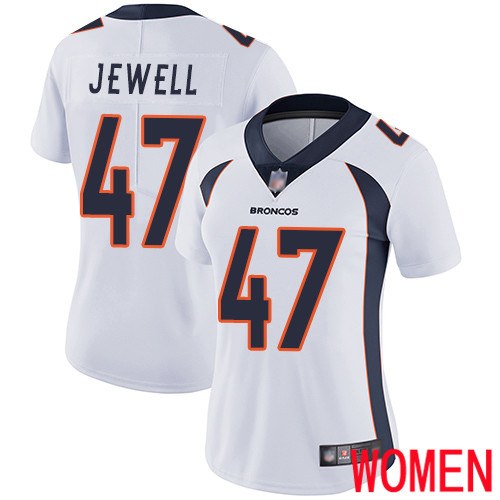 Women Denver Broncos 47 Josey Jewell White Vapor Untouchable Limited Player Football NFL Jersey